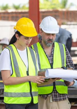 Arbeiter auf Baustelle