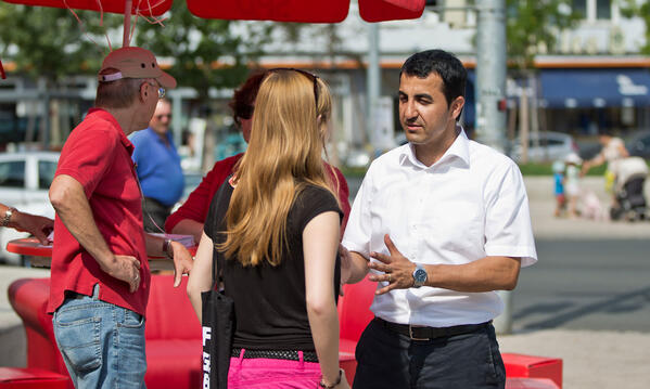 Stand zur Wahlwerbung